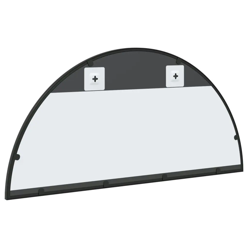 Wall Mirror Black 80x40 cm Arch Iron 358651