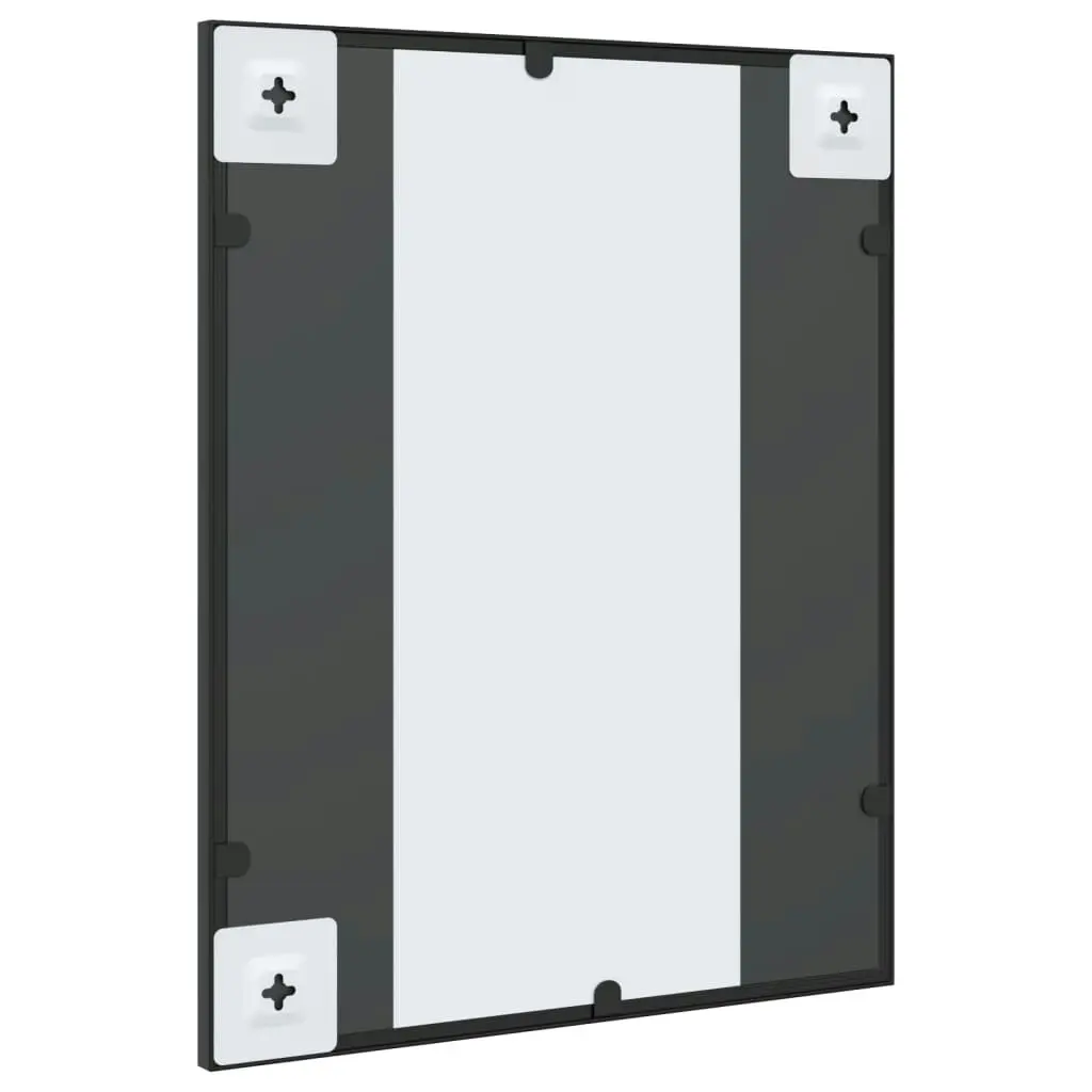 Wall Mirror Black 40x50 cm Rectangle Iron 358646