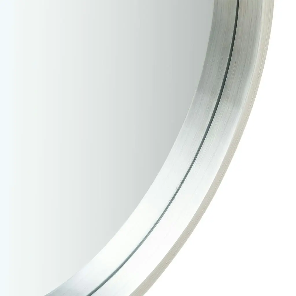 Wall Mirror with Strap 40 cm Silver 320362