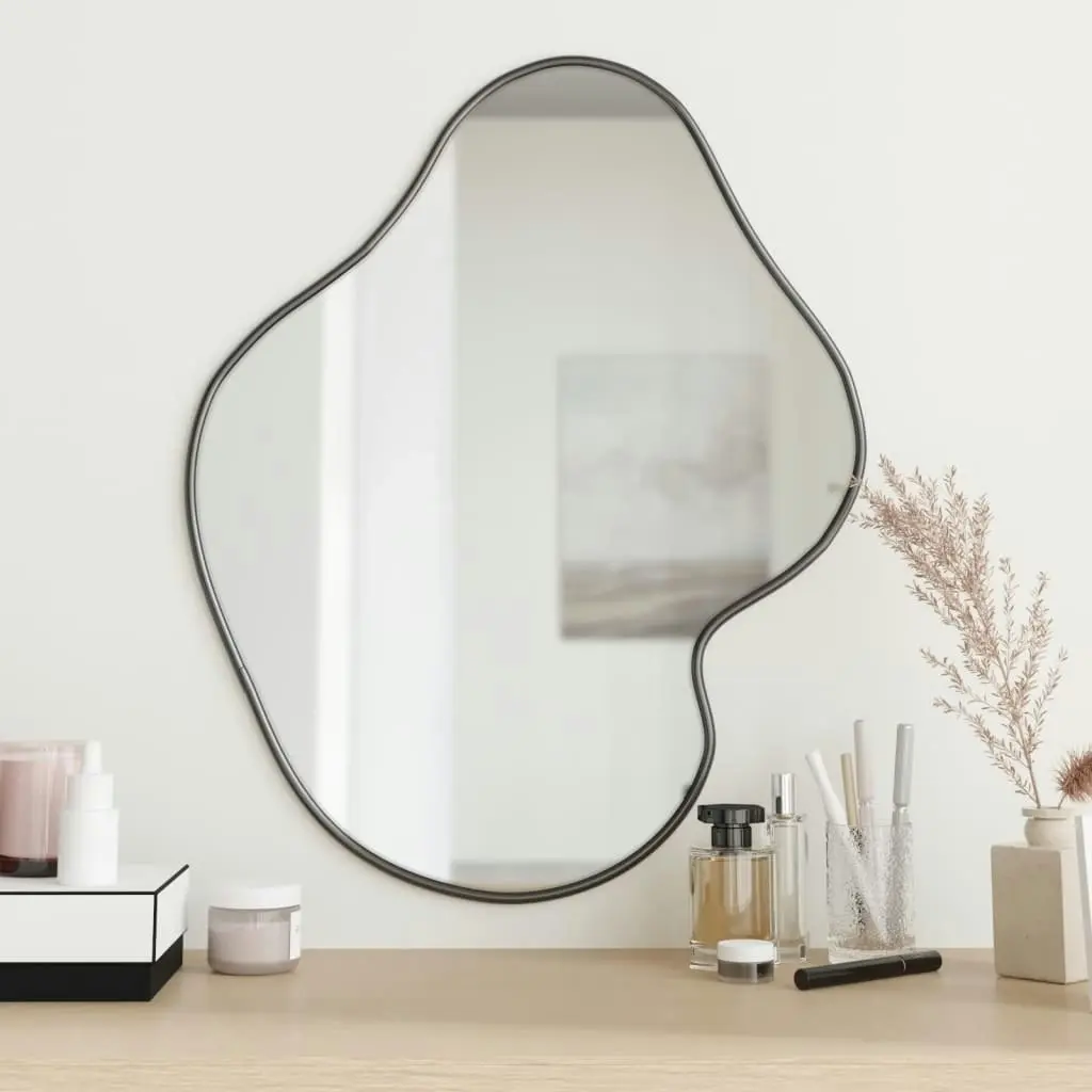 Wall Mirror Black 60x50 cm 348274