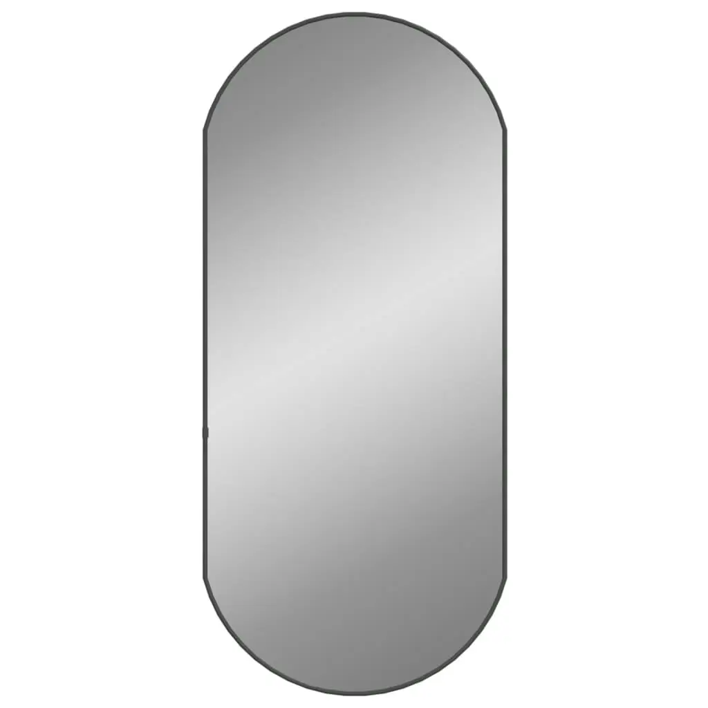 Wall Mirror Black 90x40 cm Oval 348207