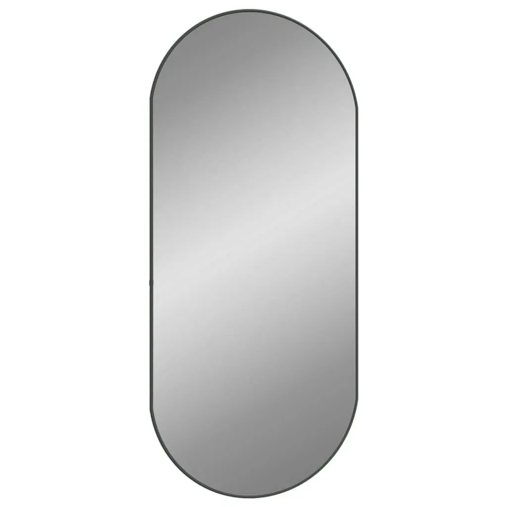 Wall Mirror Black 100x45 cm Oval 348208