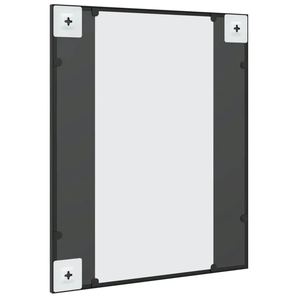 Wall Mirror Black 50x60 cm Rectangle Iron 358647