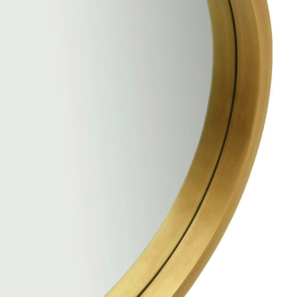 Wall Mirror with Strap 60 cm Gold 320369