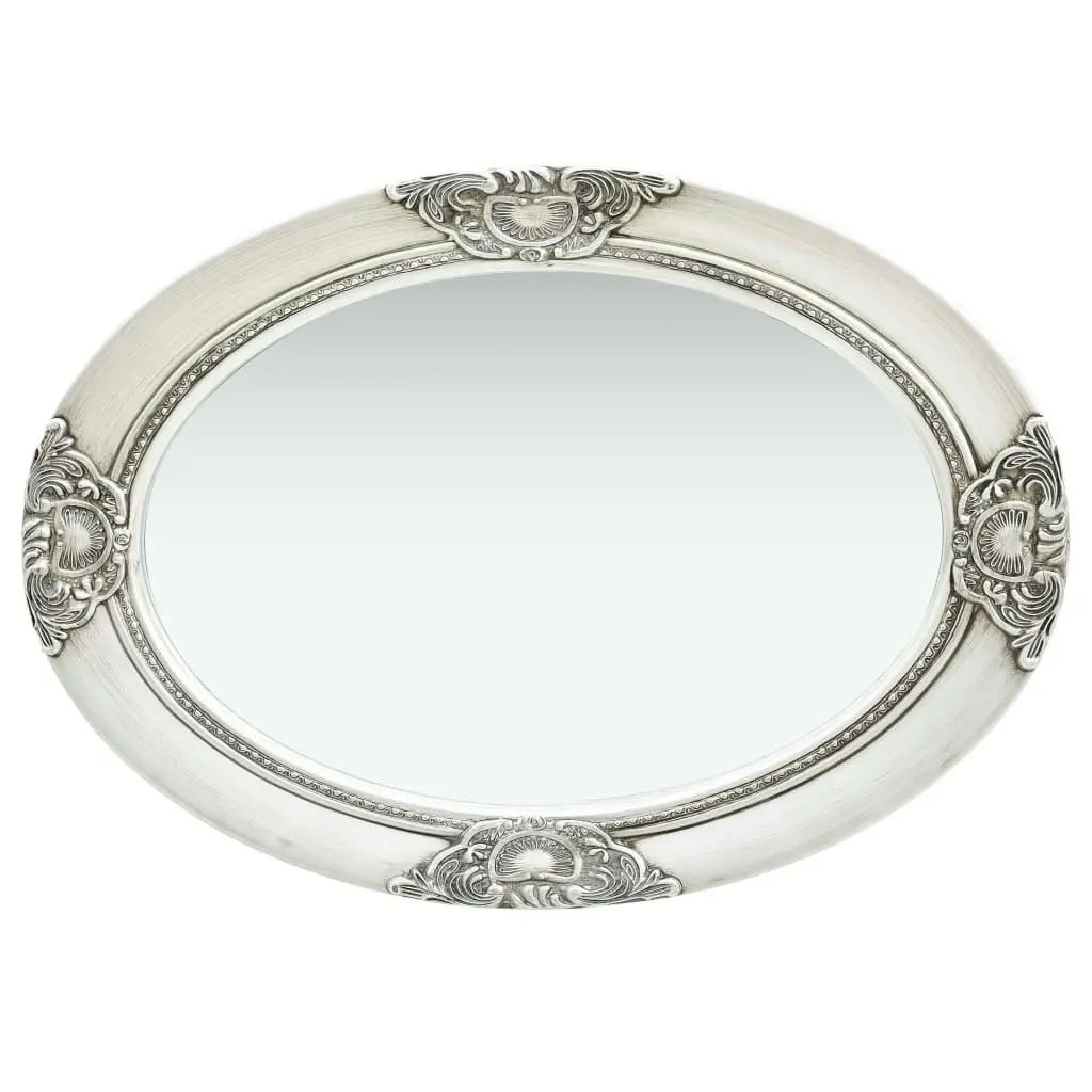 Wall Mirror Baroque Style 50x70 cm Silver 320354