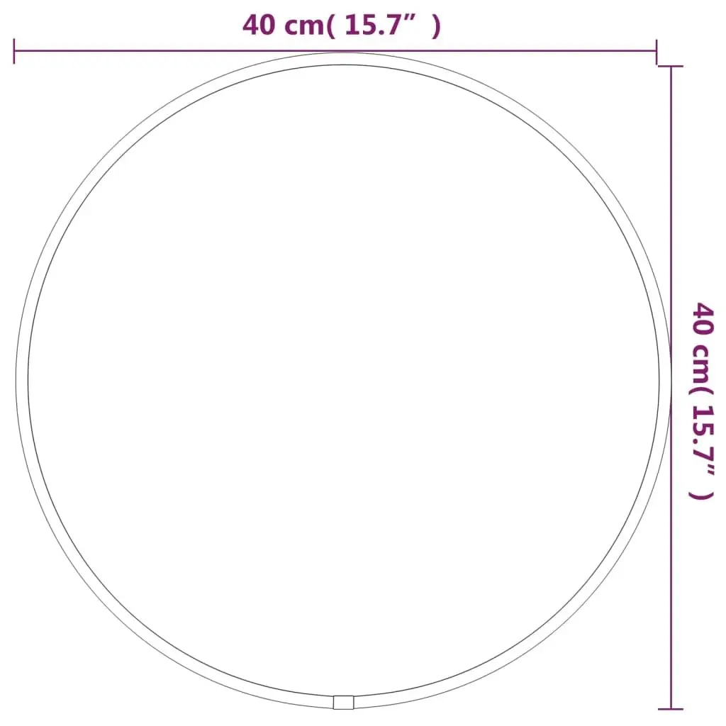 Wall Mirror Black Ø 40 cm Round 348185