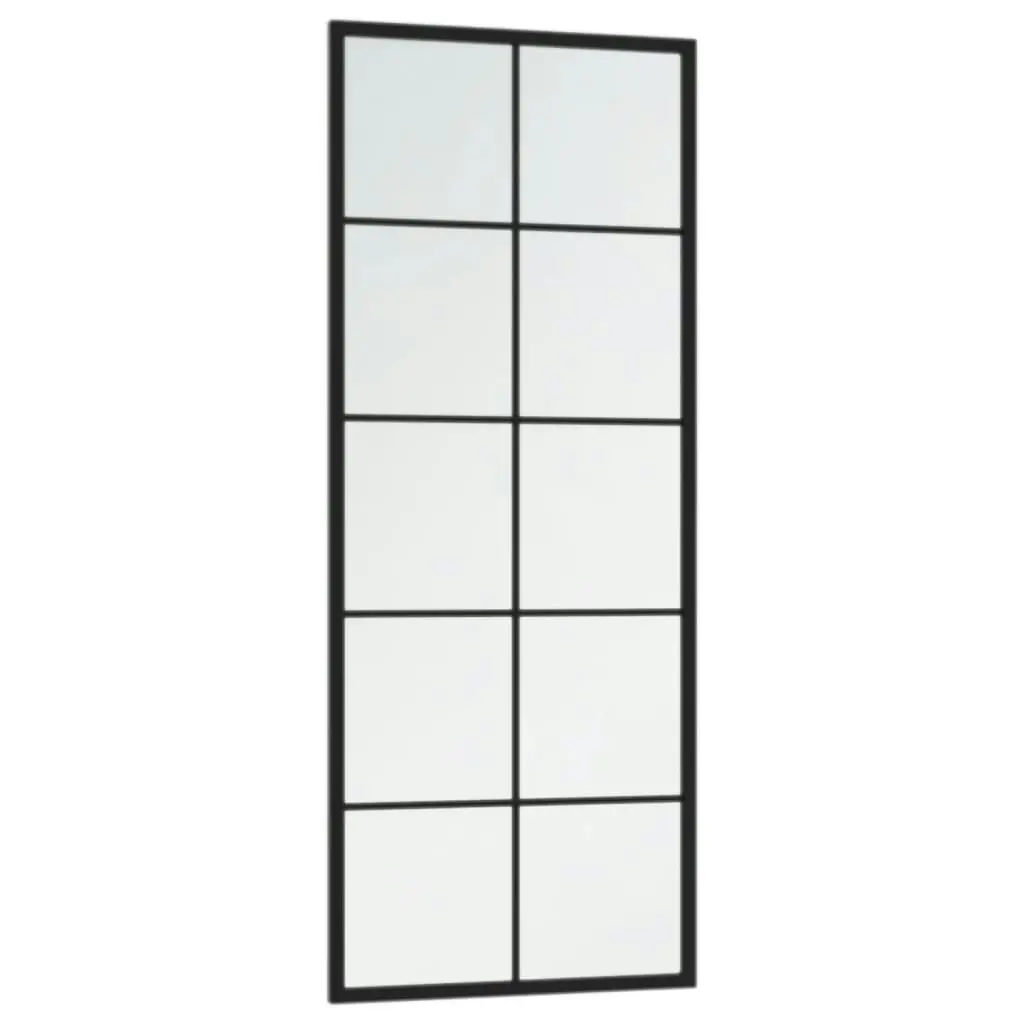 Wall Mirrors 2 pcs Black 100x40 cm Metal 3189034