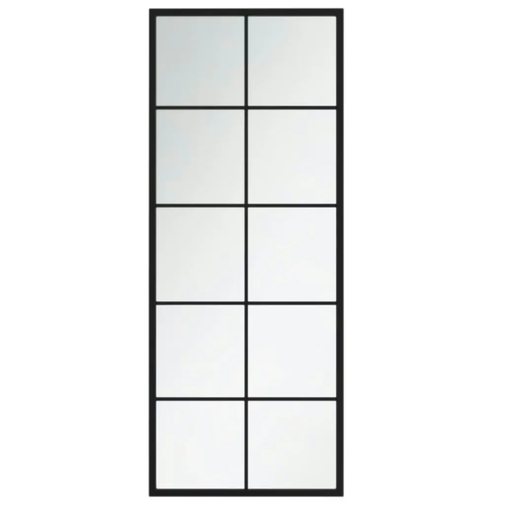 Wall Mirrors 2 pcs Black 100x40 cm Metal 3189034