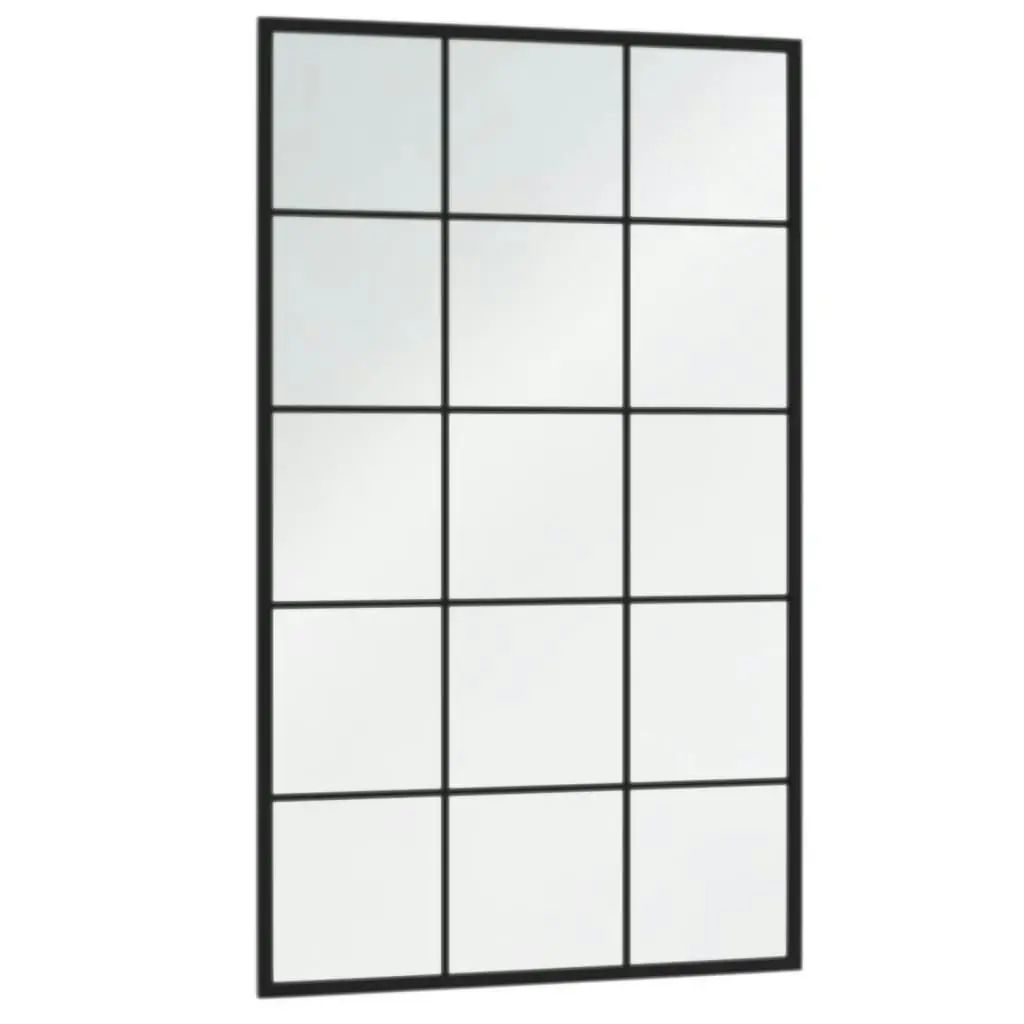 Wall Mirrors 2 pcs Black 100x60 cm Metal 3189035