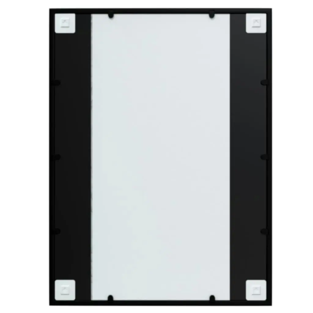 Wall Mirror Black 80x60 cm Metal 342207