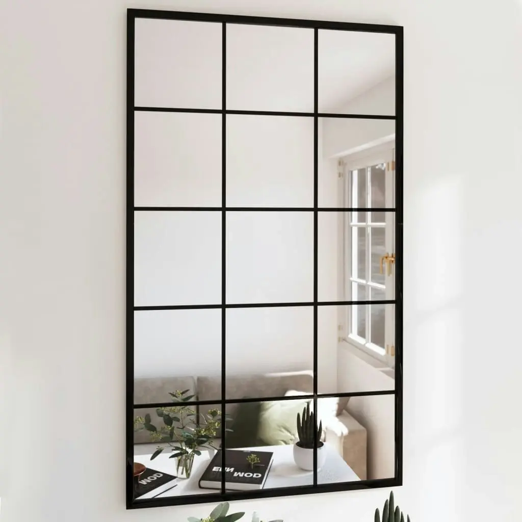 Wall Mirrors 4 pcs Black 100x60 cm Metal 3189037