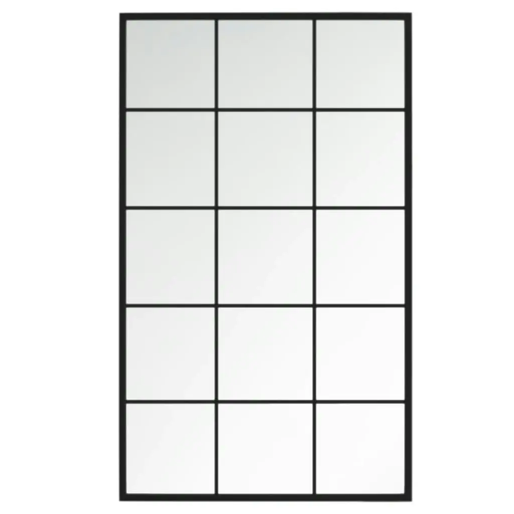 Wall Mirrors 4 pcs Black 100x60 cm Metal 3189037