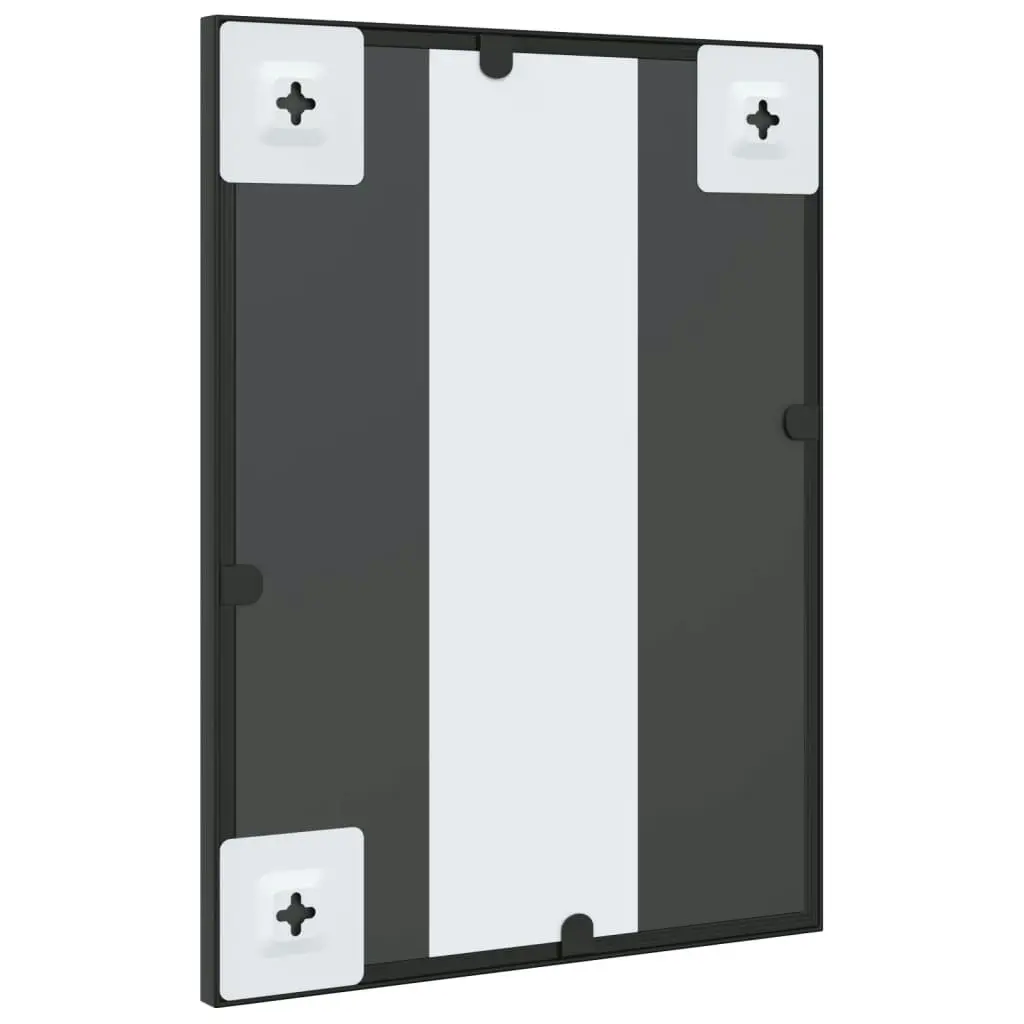 Wall Mirror Black 30x40 cm Rectangle Iron 358640