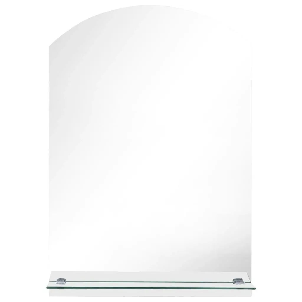 Wall Mirror with Shelf 50x70 cm Tempered Glass 249432