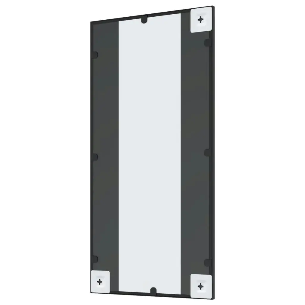 Wall Mirror Black 40x80 cm Rectangle Iron 358629