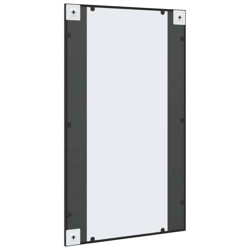 Wall Mirror Black 60x100 cm Rectangle Iron 358631