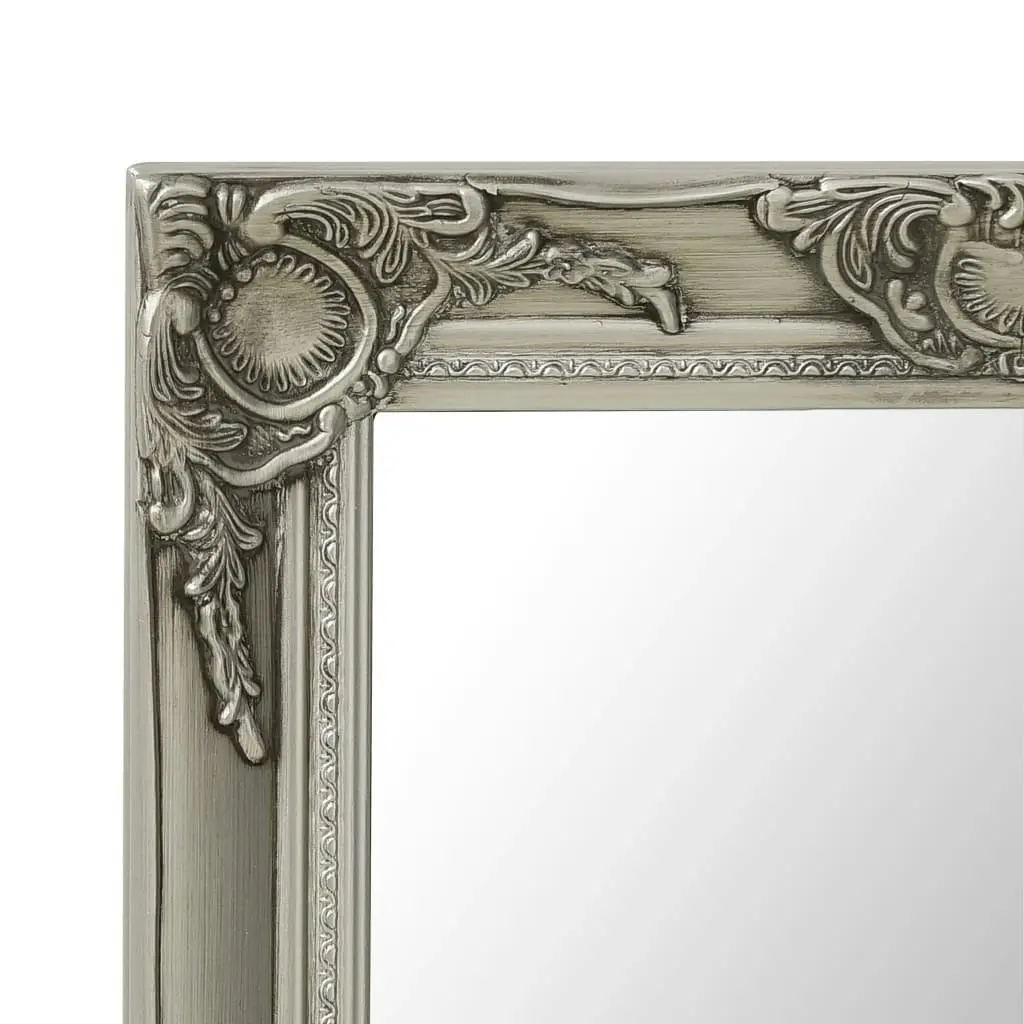 Wall Mirror Baroque Style 60x40 cm Silver 320330