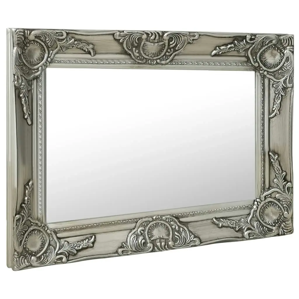 Wall Mirror Baroque Style 60x40 cm Silver 320330