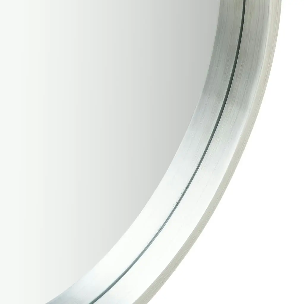 Wall Mirror with Strap 60 cm Silver 320370