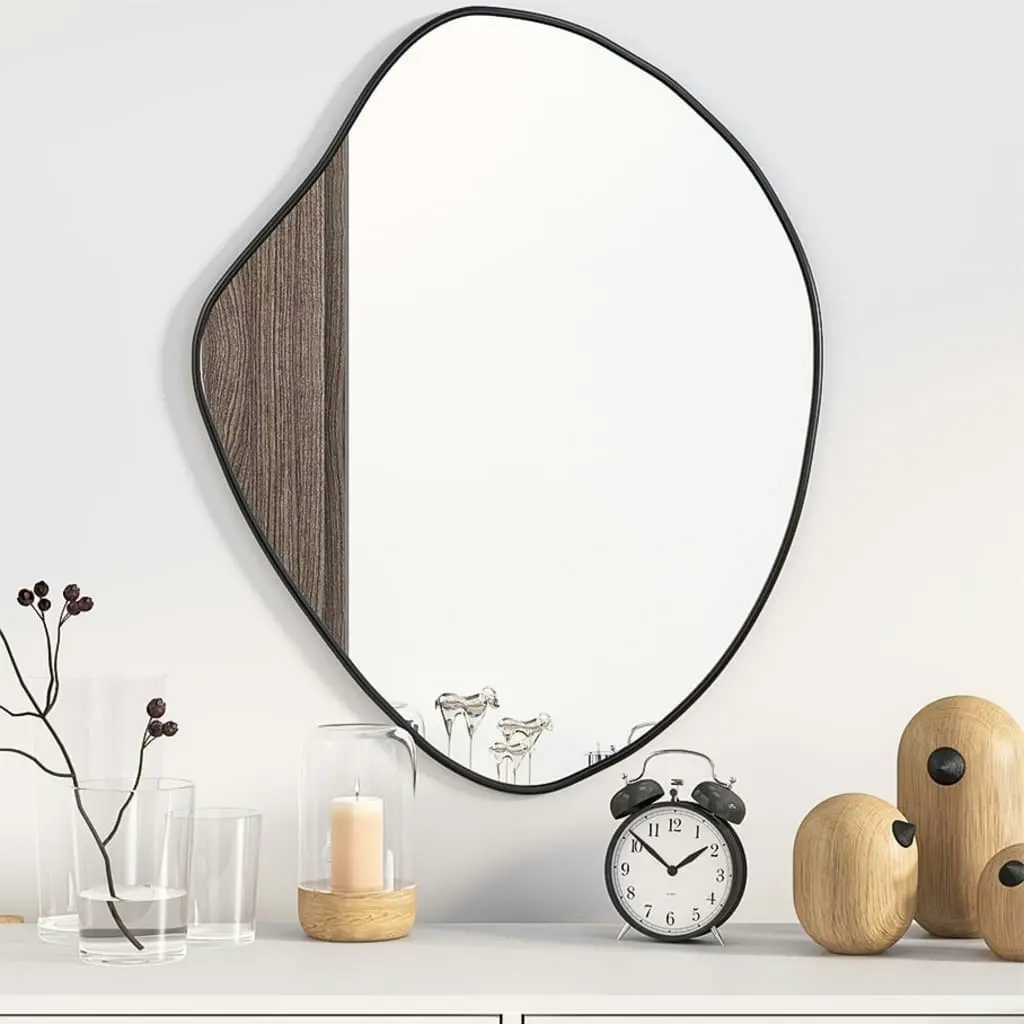 Wall Mirror Black 60x50 cm 348253