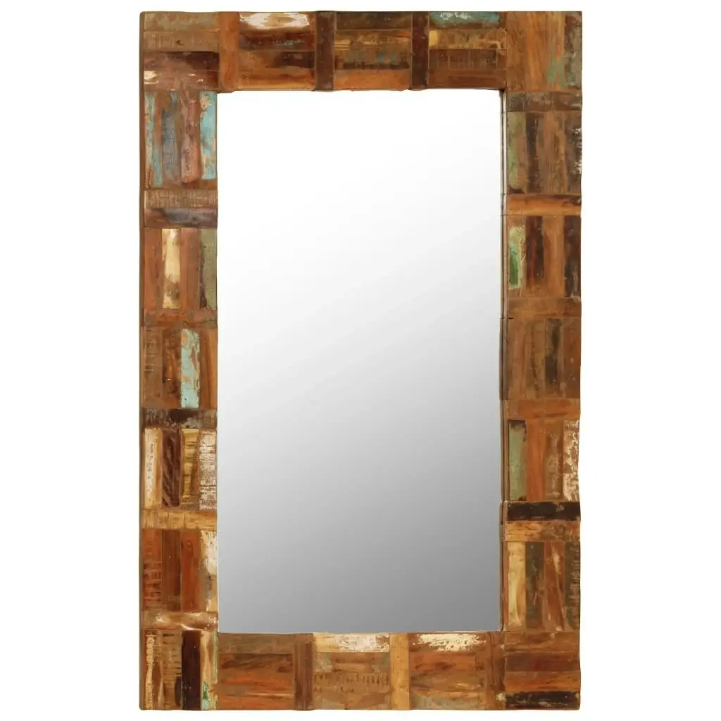 Wall Mirror Solid Reclaimed Wood 60x90 cm 246418