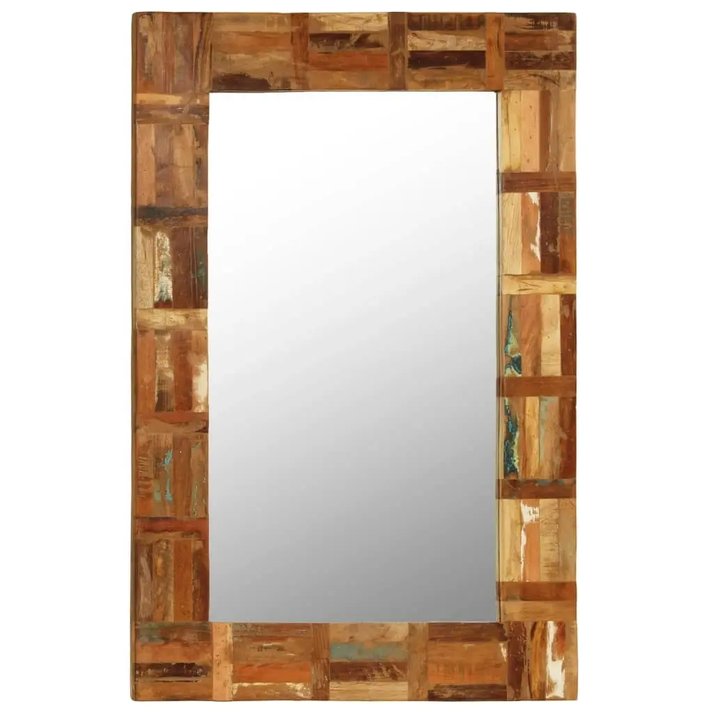 Wall Mirror Solid Reclaimed Wood 60x90 cm 246418