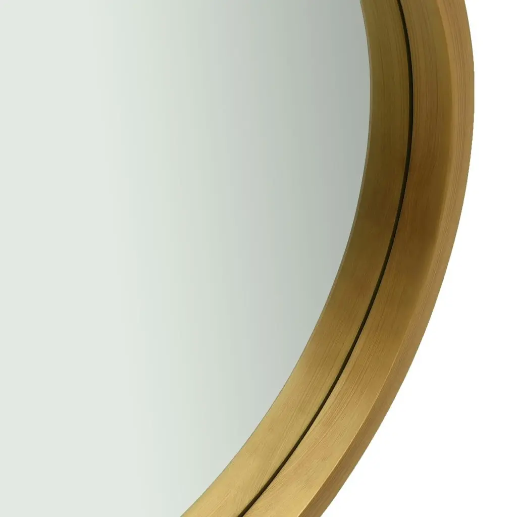 Wall Mirror with Strap 50 cm Gold 320365