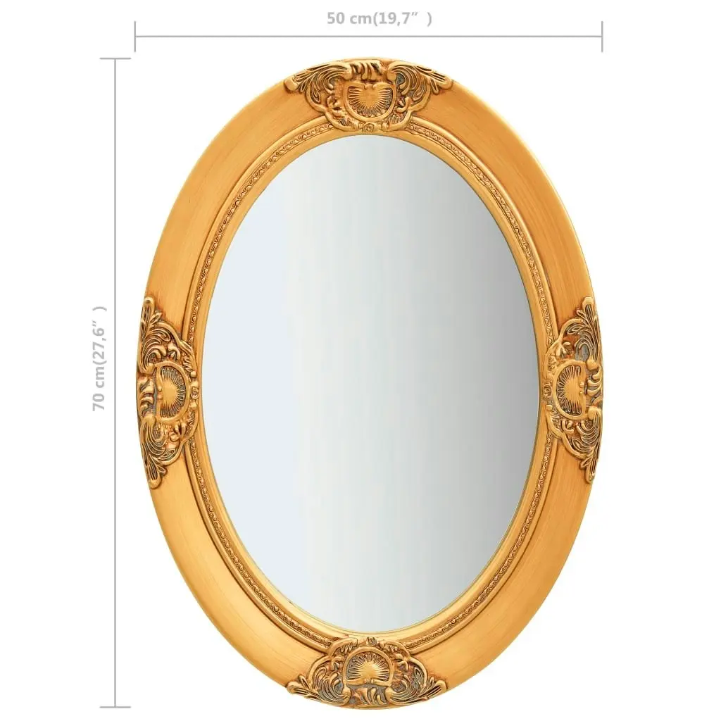 Wall Mirror Baroque Style 50x70 cm Gold 320353