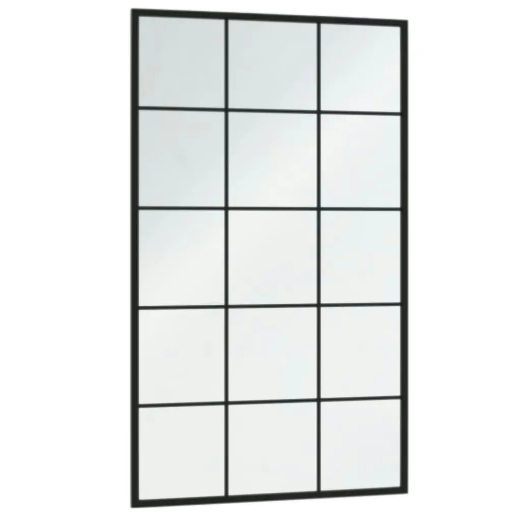 Wall Mirrors 6 pcs Black 100x60 cm Metal 3189038