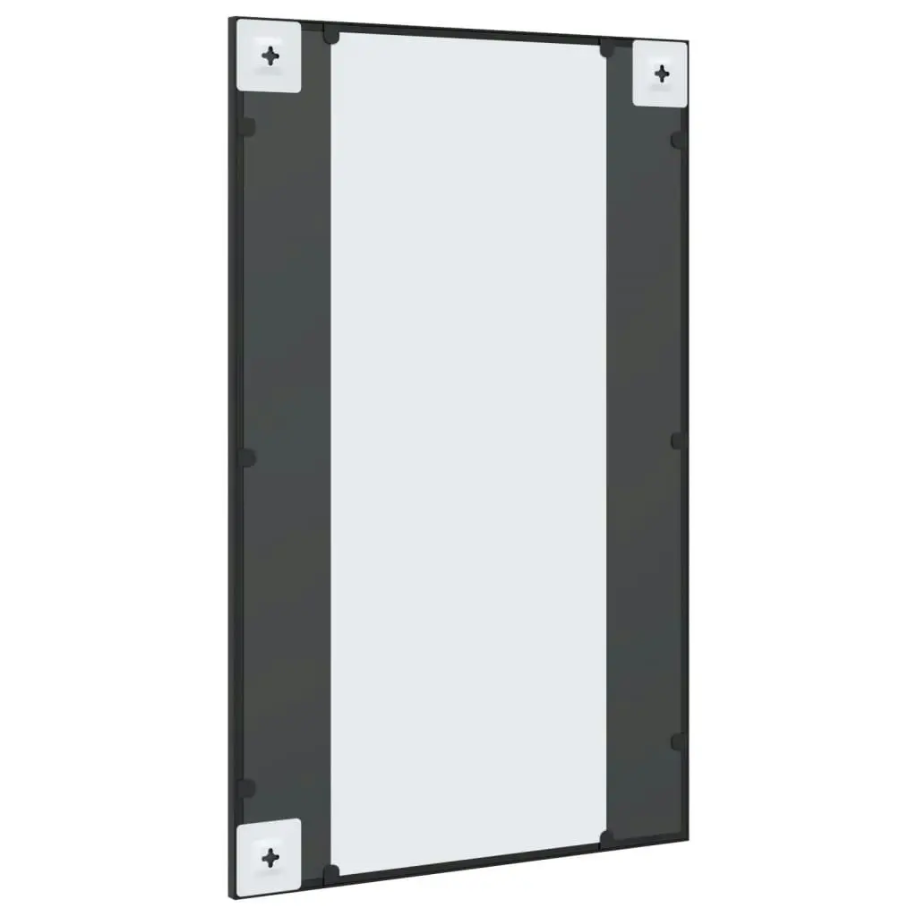 Wall Mirror Black 50x80 cm Rectangle Iron 358648