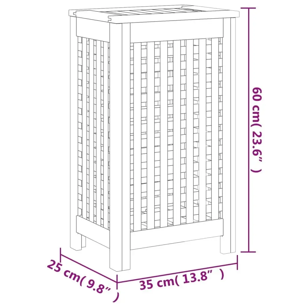 Wash Bin 35x25x60 cm Solid Wood Teak 340760