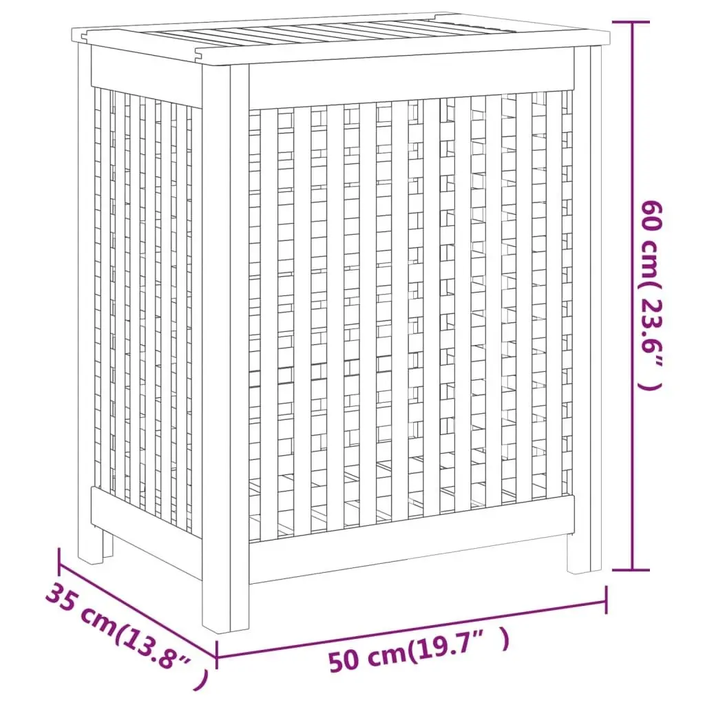 Wash Bin 50x35x60 cm Solid Wood Teak 340761