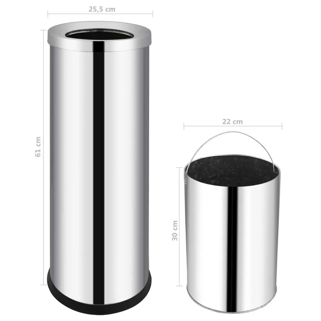 Waste Bin Hotel Stainless Steel 32 L 51094