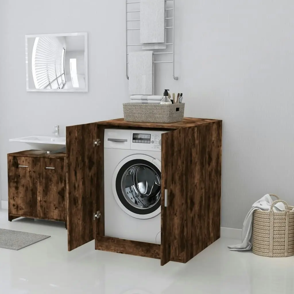 Washing Machine Cabinet Smoked Oak 71x71.5x91.5cm 813194