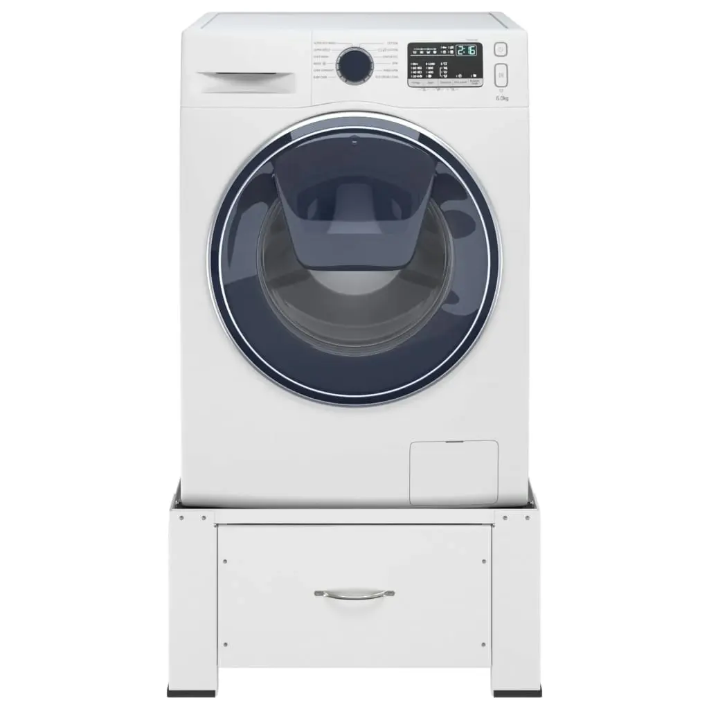 Washing Machine Pedestal with Drawer White 50448