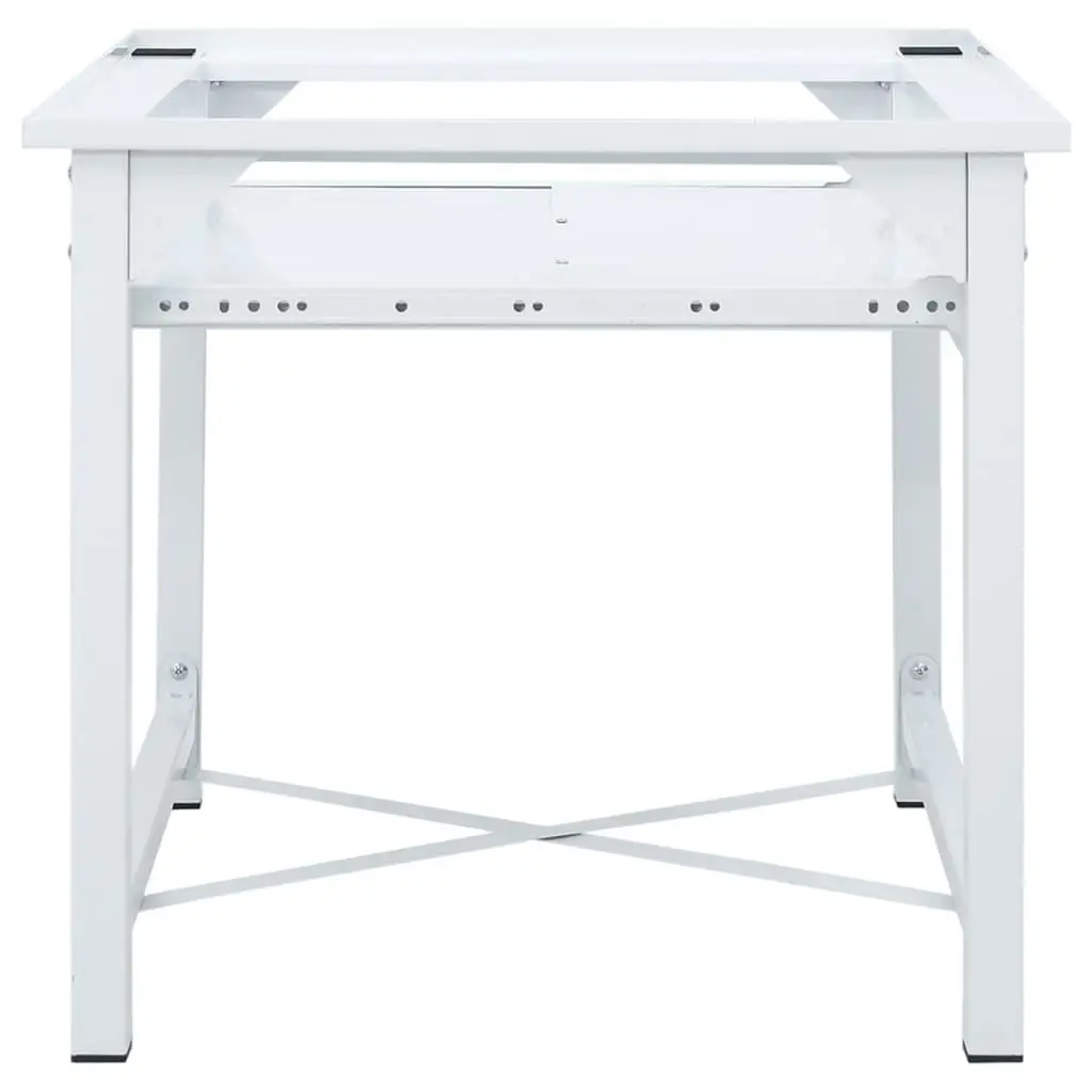 Washing Machine Pedestal with Pull-Out Shelf White 50449