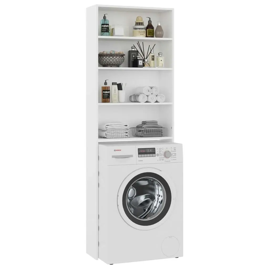 Washing Machine Cabinet White 64x24x190 cm 808404