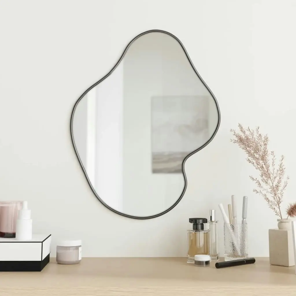 Wall Mirror Black 50x40 cm 348273