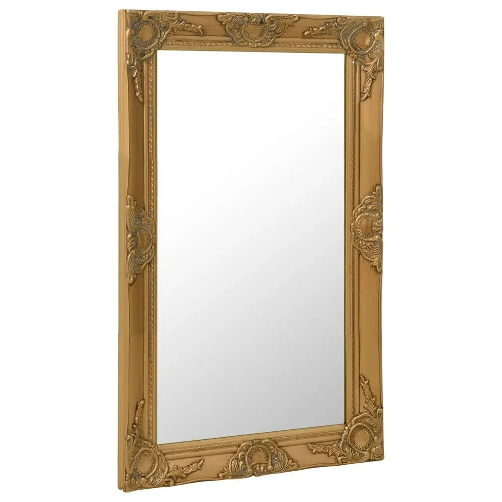 Wall Mirror Baroque Style 50x80 cm Gold 320321