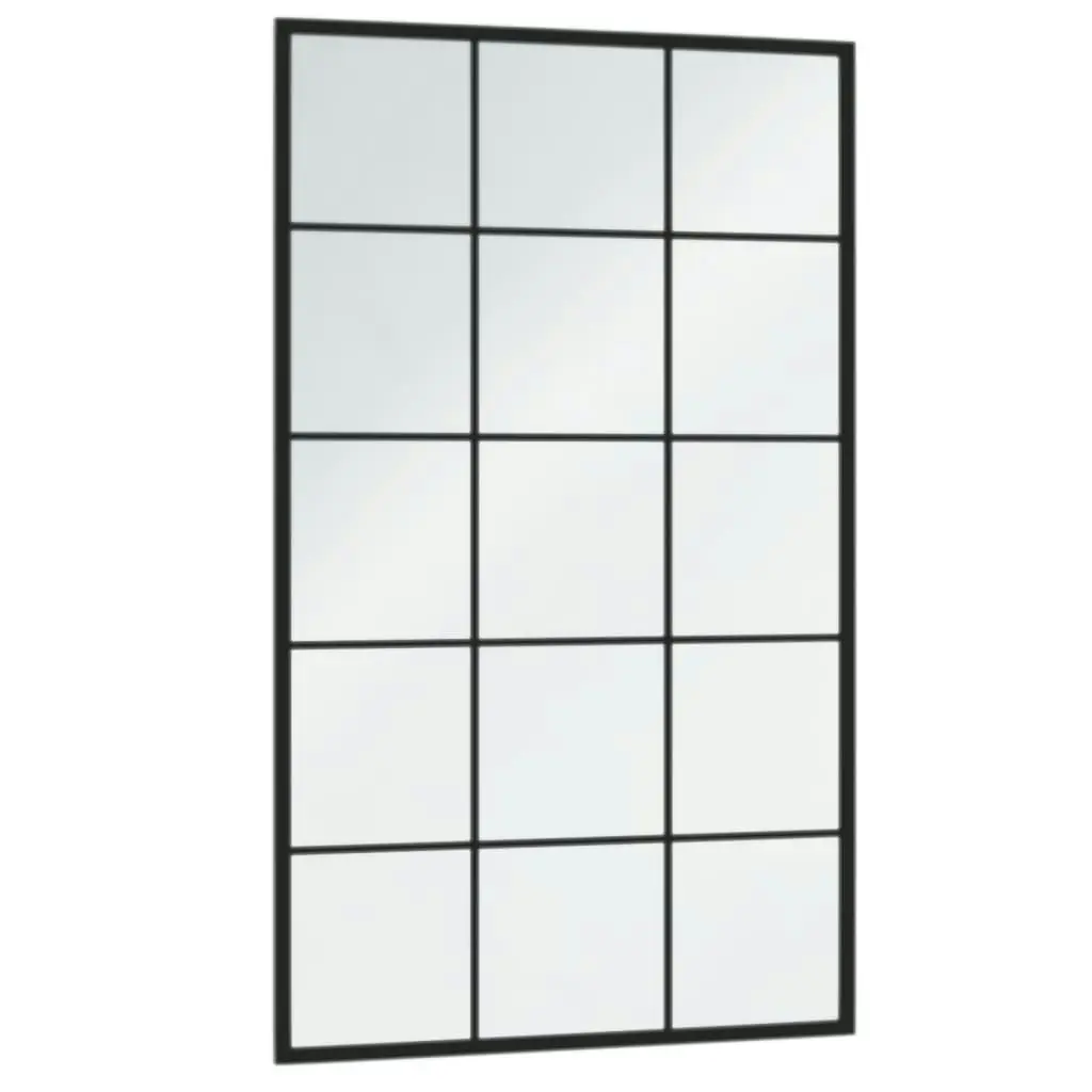 Wall Mirror Black 100x60 cm Metal 342209