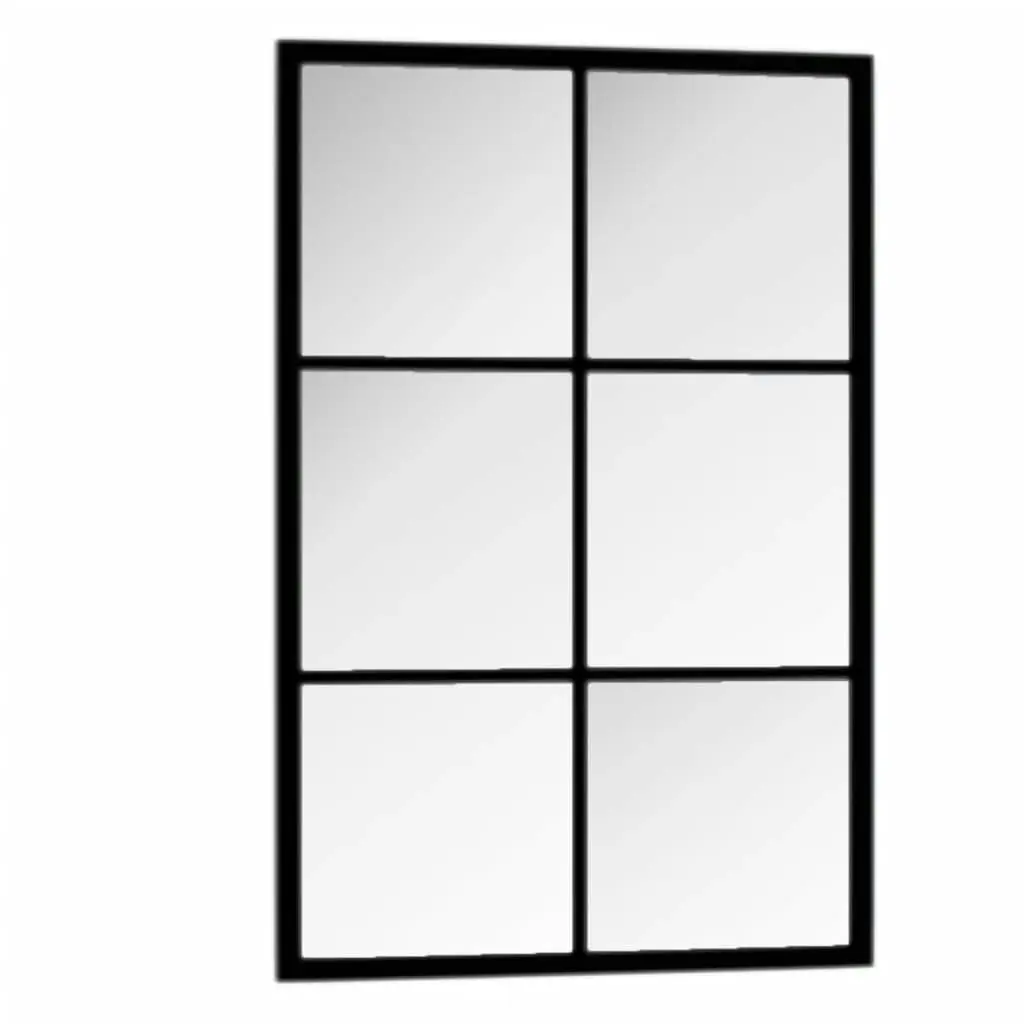 Wall Mirror Black 60x40 cm Metal 342205