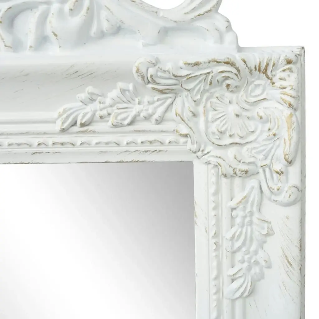 Free-Standing Mirror Baroque Style 160x40 cm White 243691