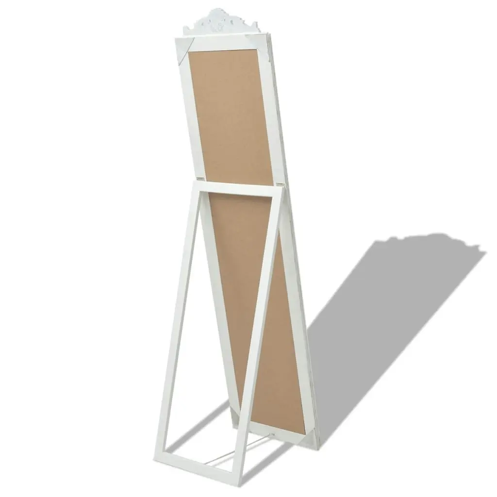 Free-Standing Mirror Baroque Style 160x40 cm White 243691