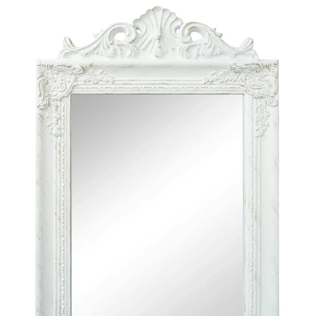 Free-Standing Mirror Baroque Style 160x40 cm White 243691