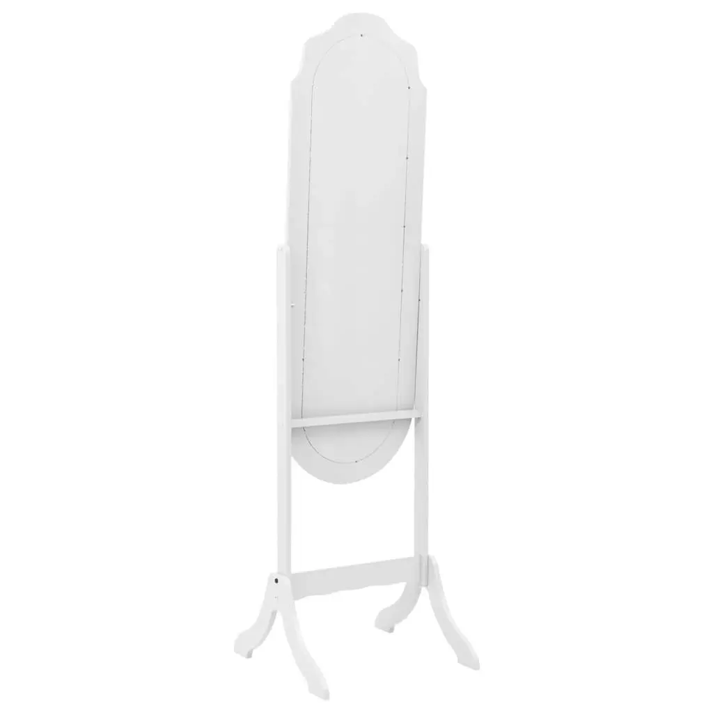 Free Standing Mirror White 45.5x47.5x160 cm Engineered Wood 353904