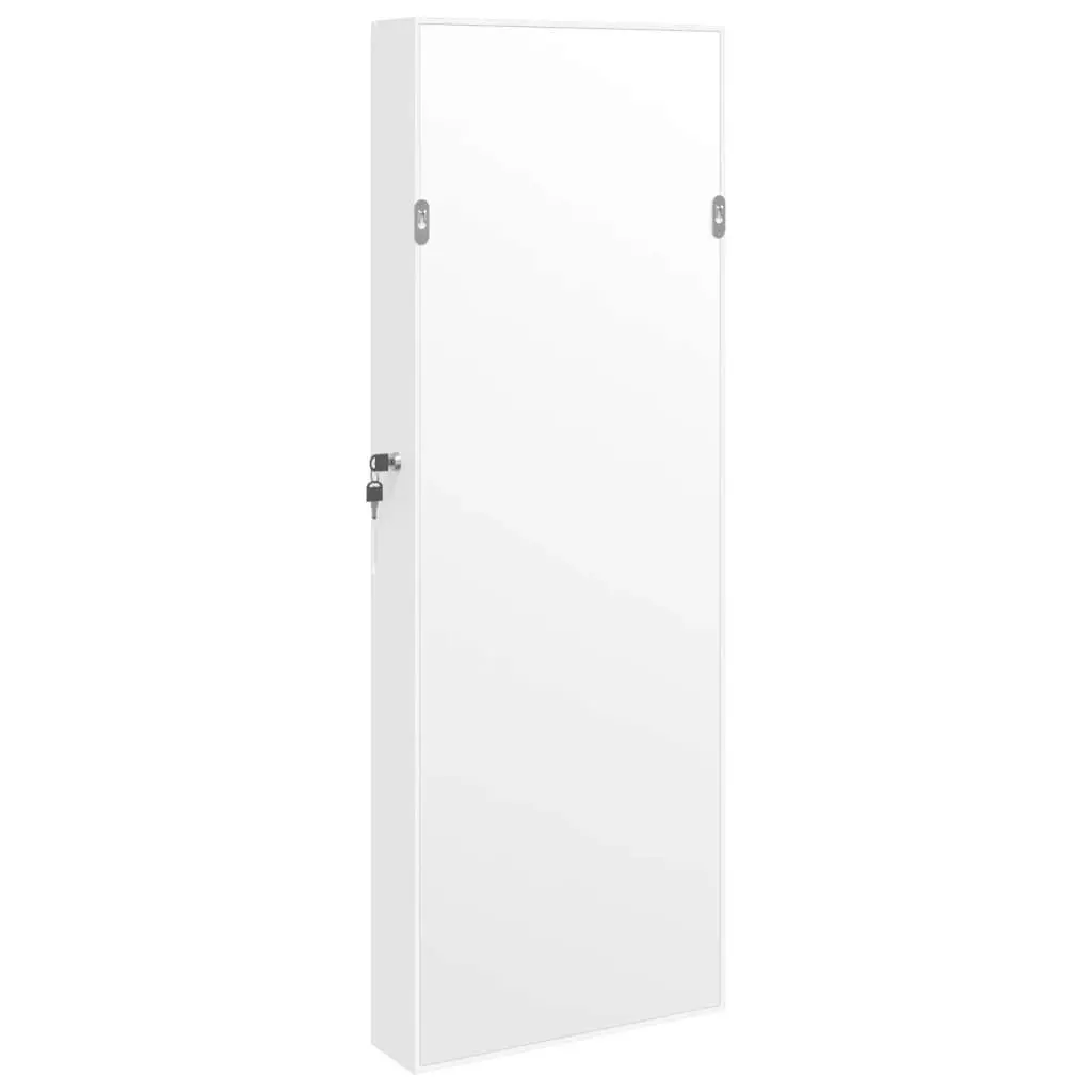 Mirror Jewellery Cabinet Wall Mounted White 37.5x10x106 cm 353226