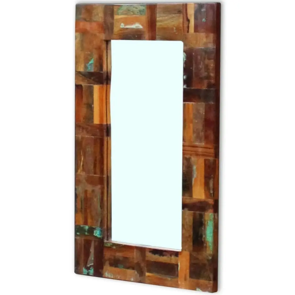 Mirror Solid Reclaimed Wood 80x50 cm 243329