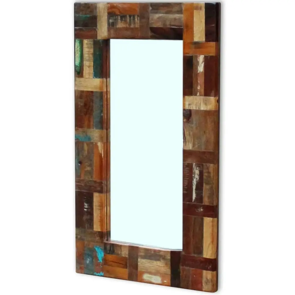 Mirror Solid Reclaimed Wood 80x50 cm 243329