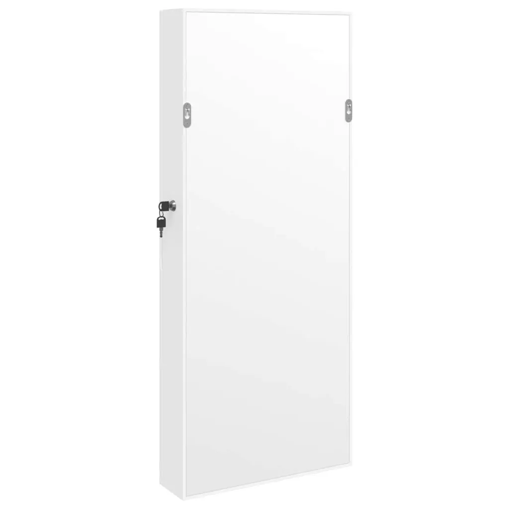 Mirror Jewellery Cabinet Wall Mounted White 37.5x10x90 cm 353223