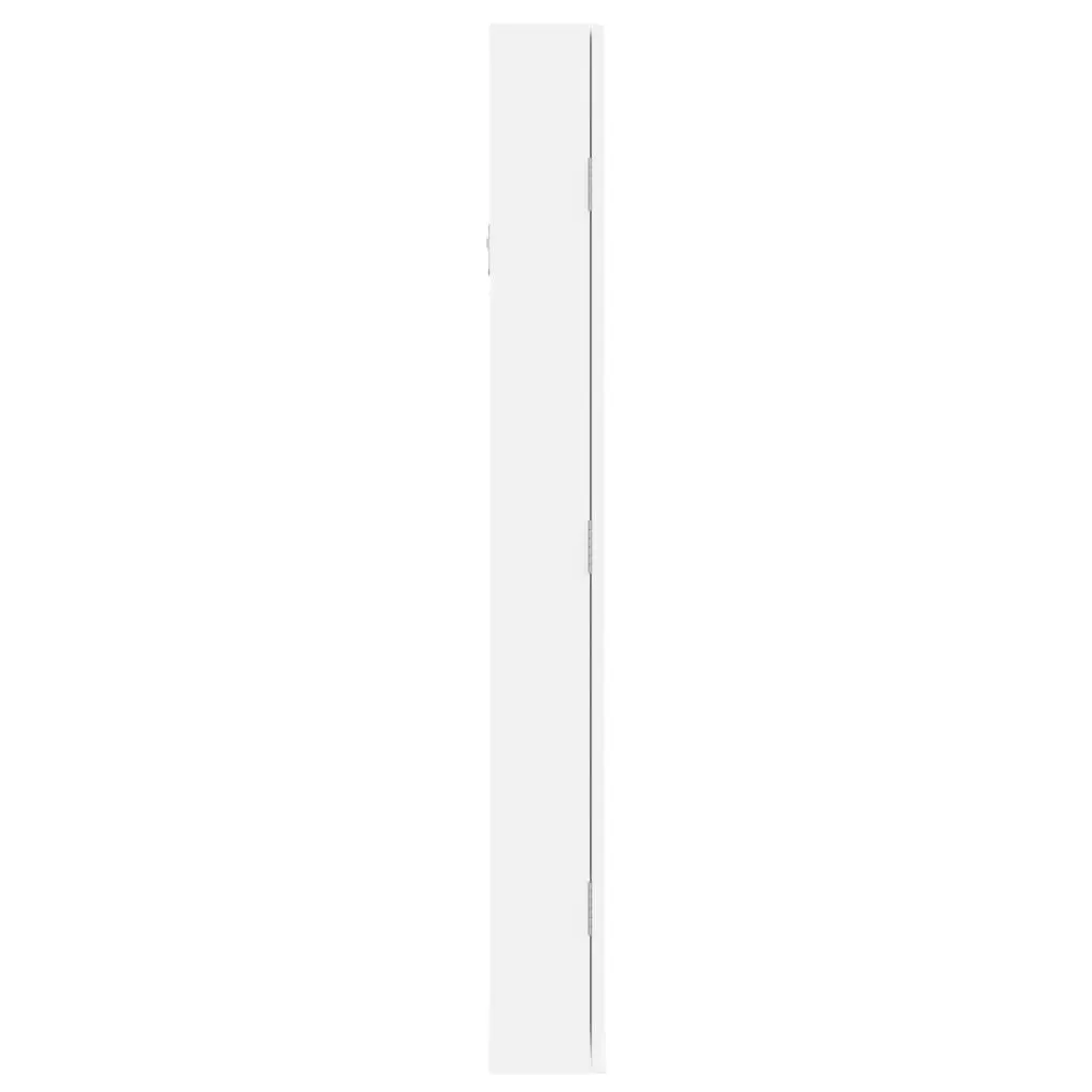 Mirror Jewellery Cabinet Wall Mounted White 37.5x10x90 cm 353223